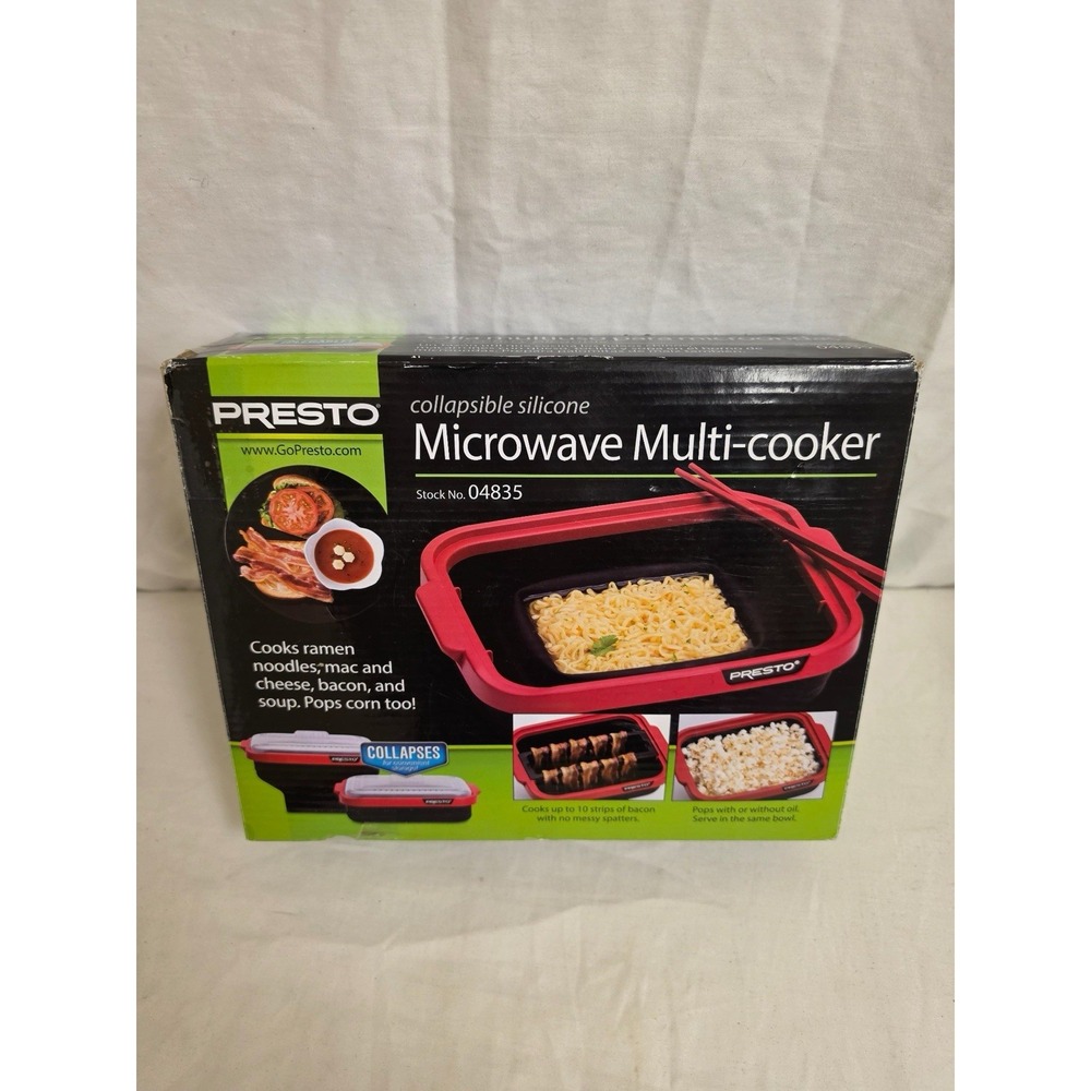 Presto 04835 Collapsible Silicone Microwave Multi-Cooker New Open Box